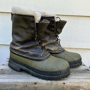 Sorel Sage Green PAC Boots wool lining